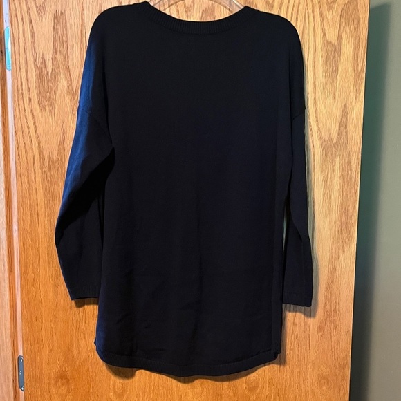 Lands' End Navy Crew Neck Sweater - Picture 9 of 12